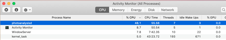 macOS Catalina Photoanalysisd